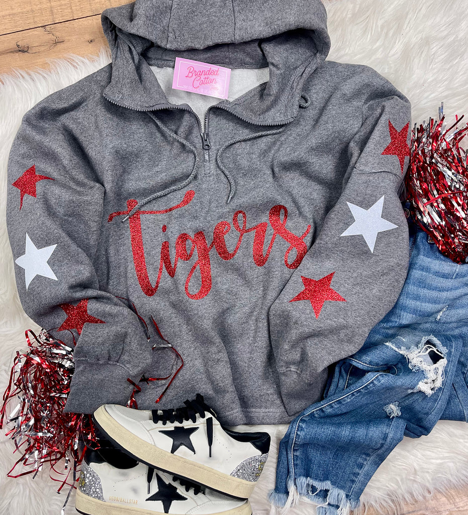 Glitter Star Spirit Boxy Quarter Zip Hood